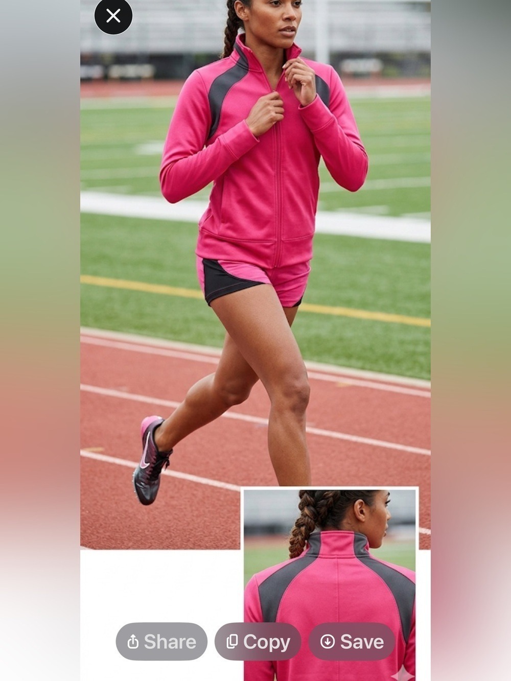 Retro sport Y2K Pink and Black Track Jacket with High Collar small